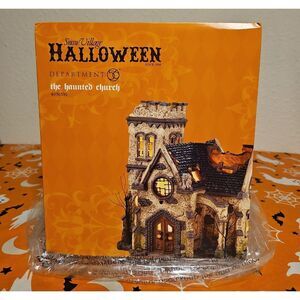 Department 56 Halloween Village Haunted Church Table Decor